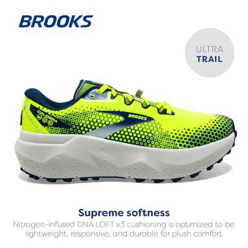 Brooks Men’s Caldera 6 Trail Running Shoe - Nightlife/Titan/Oyster Mushroom - 10 Medium