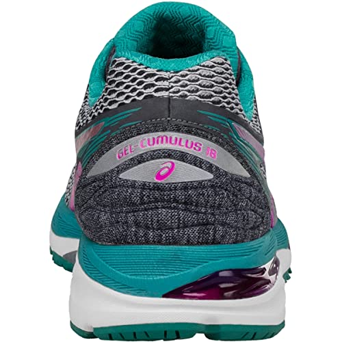 ASICS Women's Gel-Cumulus 18 Running Shoe, Silver/Pink Glow/Lapis, 5 M US