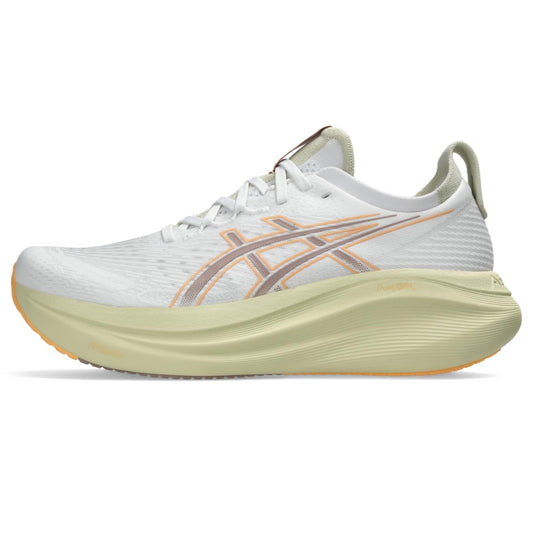 ASICS Men's Gel-Nimbus 27 Running Shoes, 11, White/Fawn
