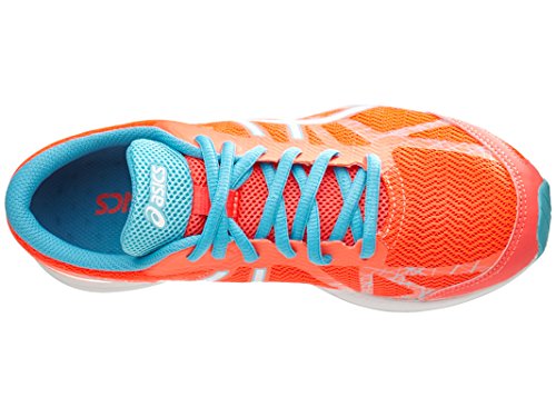 ASICS Women's Gel-Hyper Speed 7 Running Shoe, Flash Coral/White/Turquoise, 5 M US