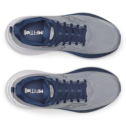 Saucony Men's Hurricane 25 Sneaker, Flint/Navy, 11.5 Wide