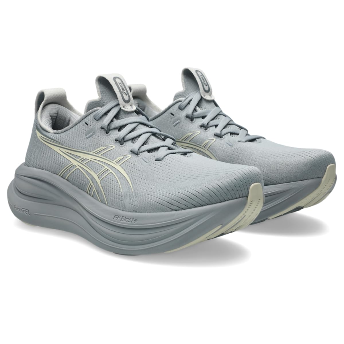 ASICS Women's Gel-Nimbus 28 Running Shoes, 5.5, Piedmont Grey/Cream