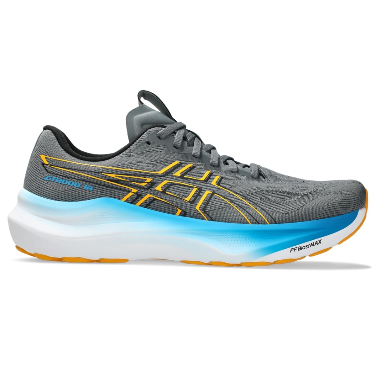 ASICS Men's GT-2000 14 Running Shoes, 10, Steel Grey/YAMABUKI - alternate product view 8