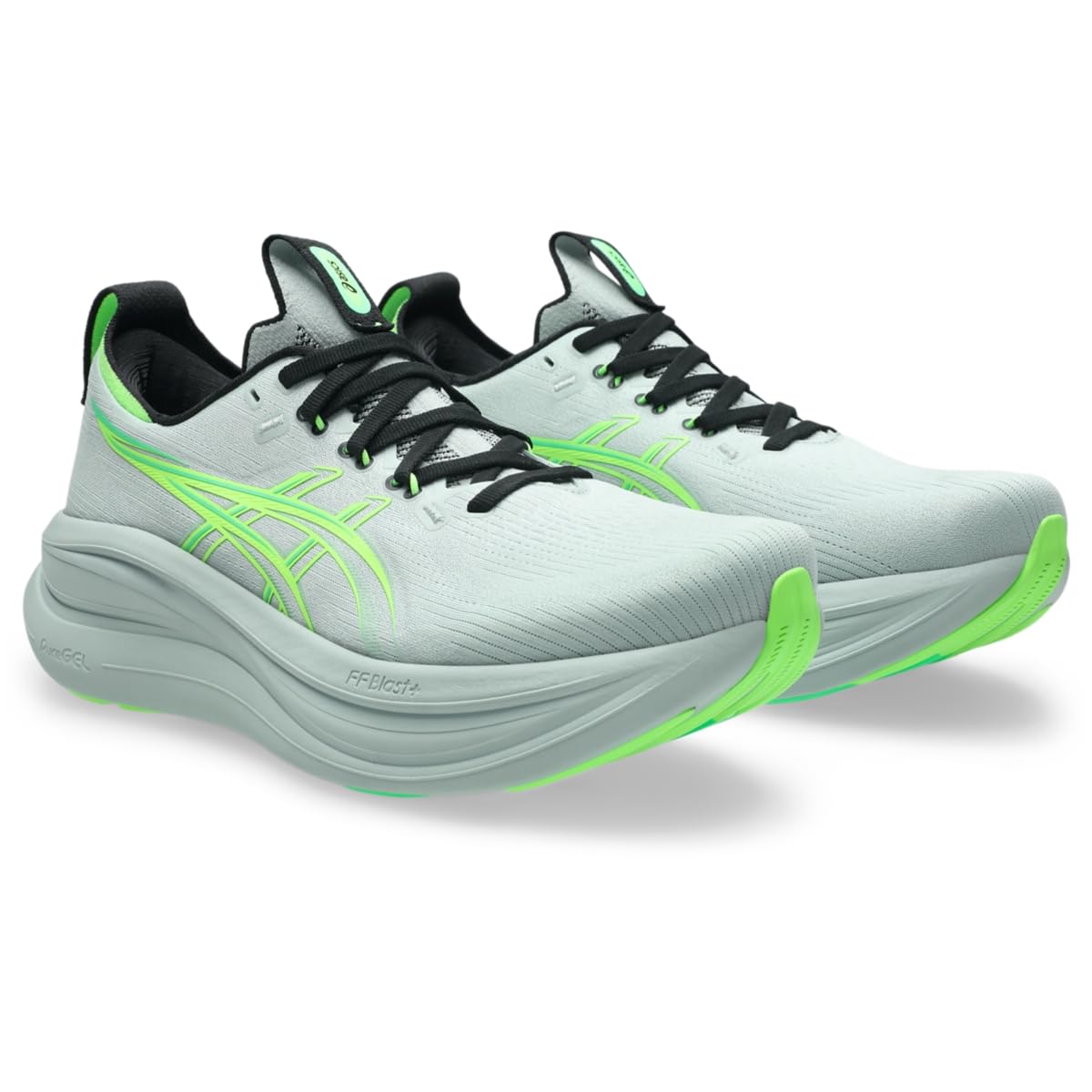 ASICS Men's Gel-Nimbus 28 Running Shoes, 10.5, Cold Moss/Illuminate Green - alternate product view 2