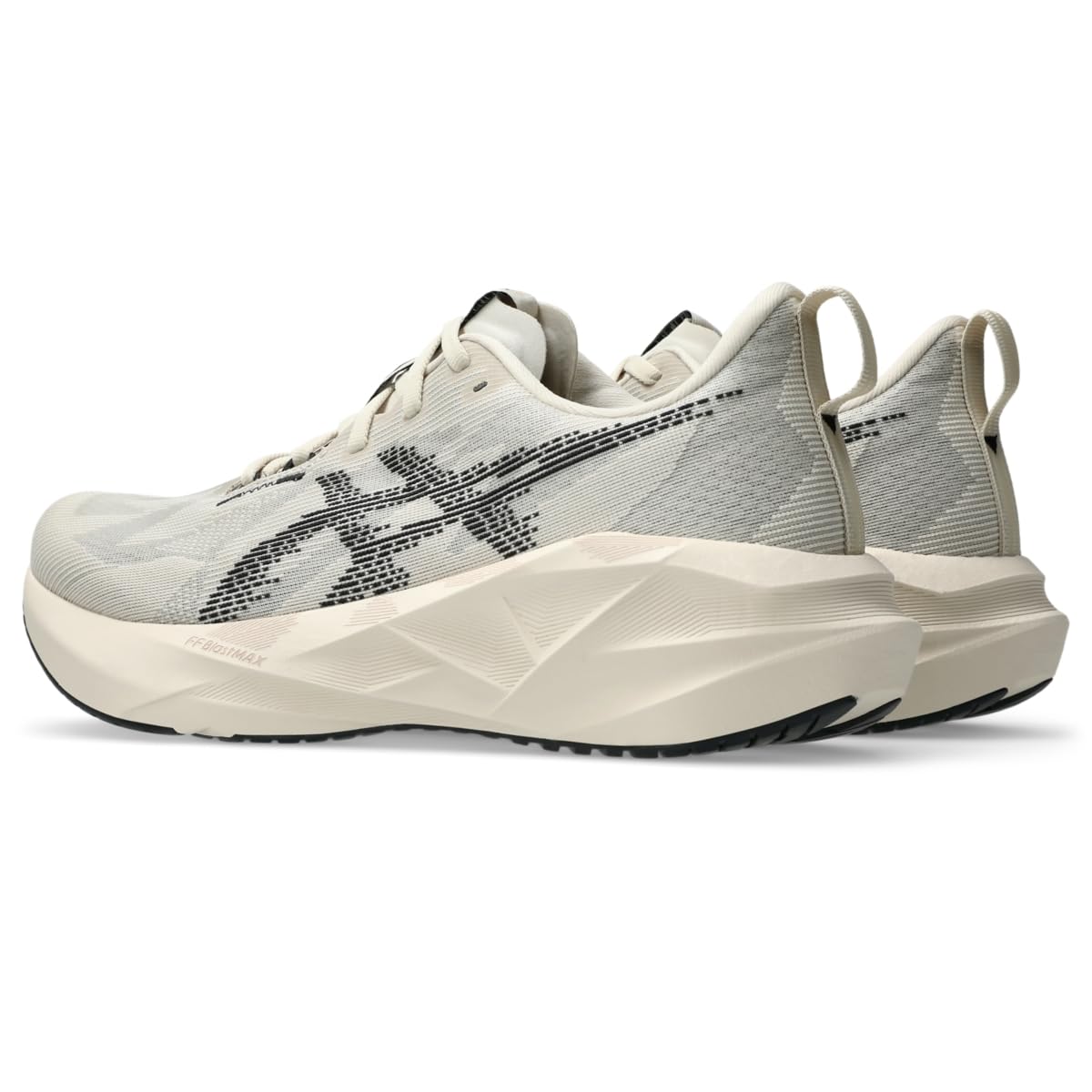 ASICS Men's NOVABLAST 5 Running Shoes, 10.5, Oatmeal/Black - alternate product view 3