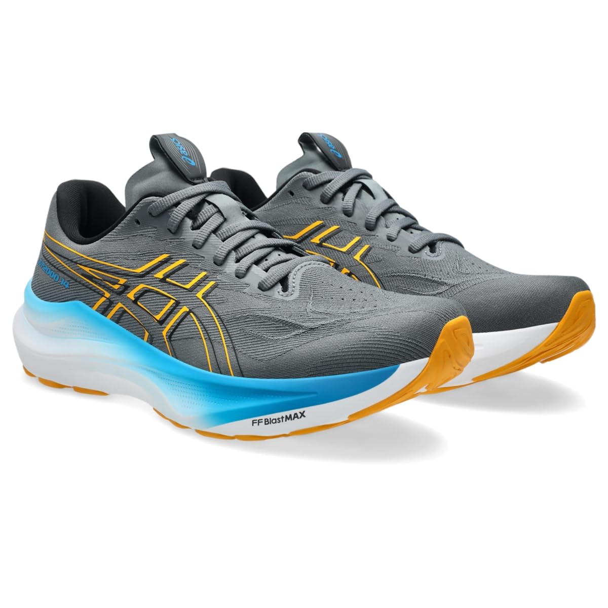 ASICS Men's GT-2000 14 Running Shoes, 10, Steel Grey/YAMABUKI - alternate product view 2