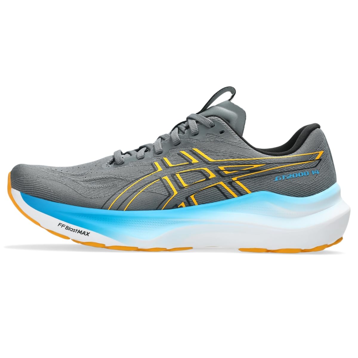 ASICS Men's GT-2000 14 Running Shoes, 10, Steel Grey/YAMABUKI - product image