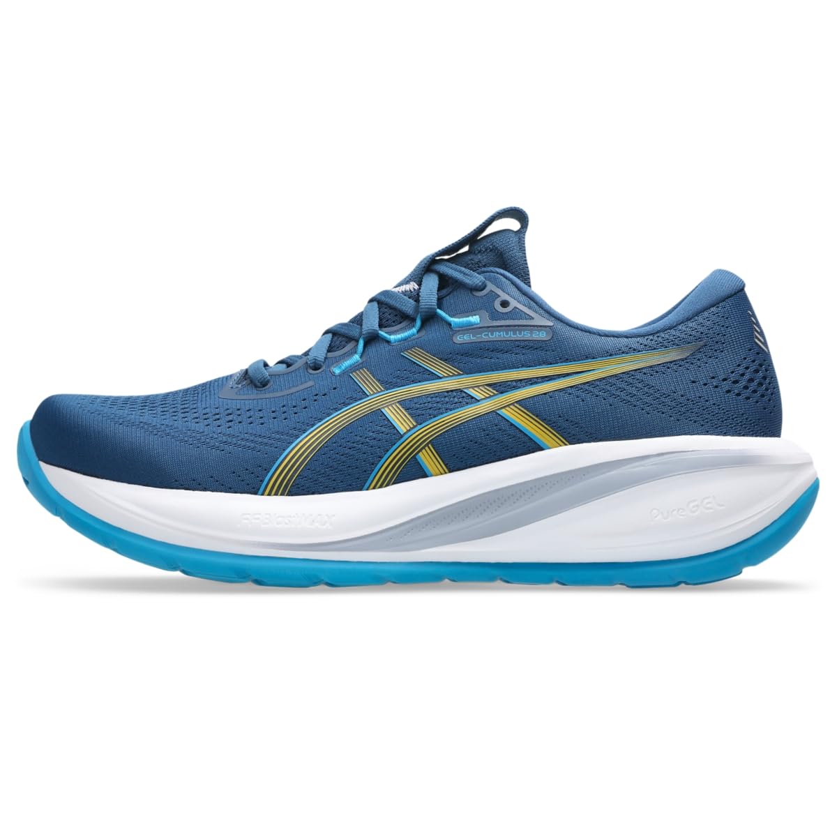 ASICS Men's Gel-Cumulus 28 Running Shoes, 10.5, Twilight Blue/YAMABUKI - product image