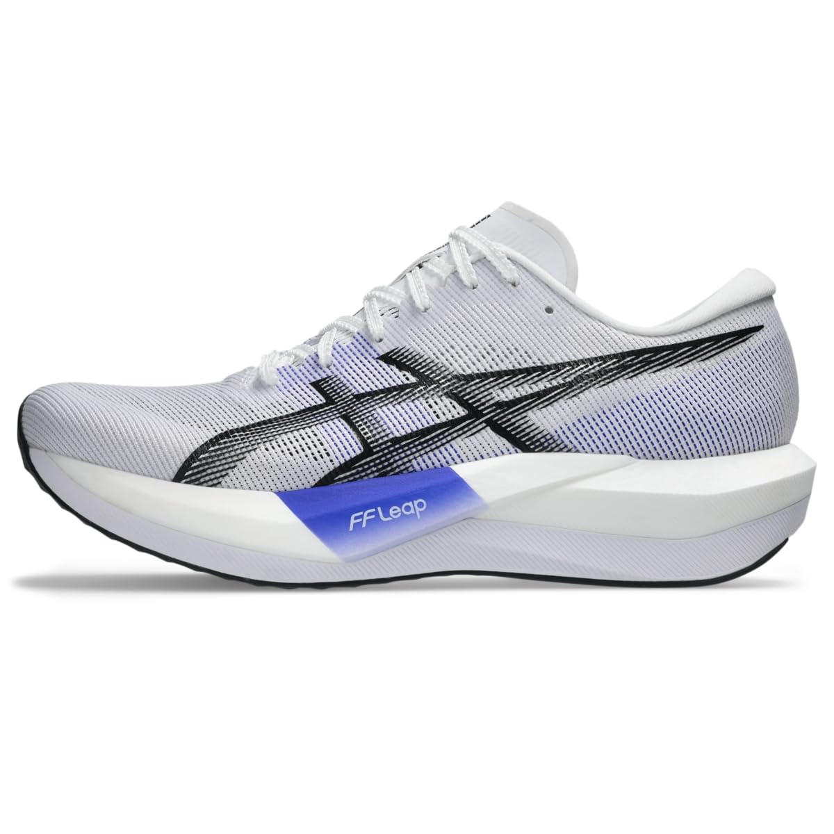 ASICS Unisex Magic Speed 5 Running Shoes, 10.5M / 12W, White/Black