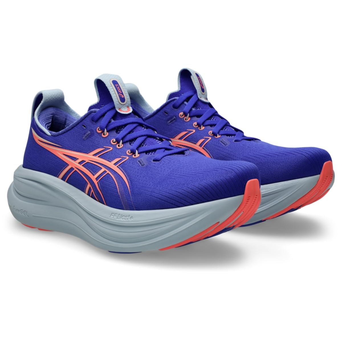 ASICS Women's Gel-Nimbus 28 Running Shoes, 5.5, Cobalt Burst/Sun Coral
