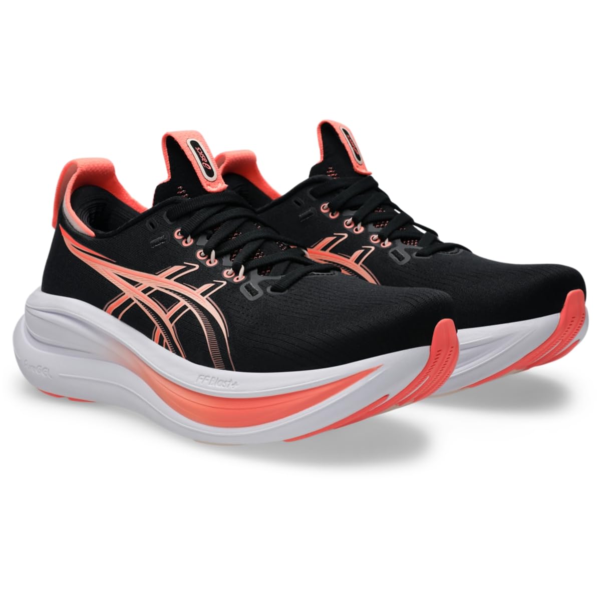 ASICS Women's Gel-Nimbus 28 Running Shoes, 5.5, Black/Pearl Pink