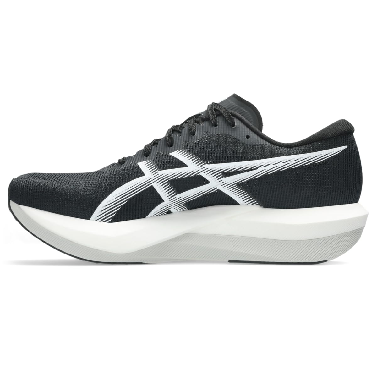 ASICS Unisex Magic Speed 5 Running Shoes, 10.5M / 12W, Black/White