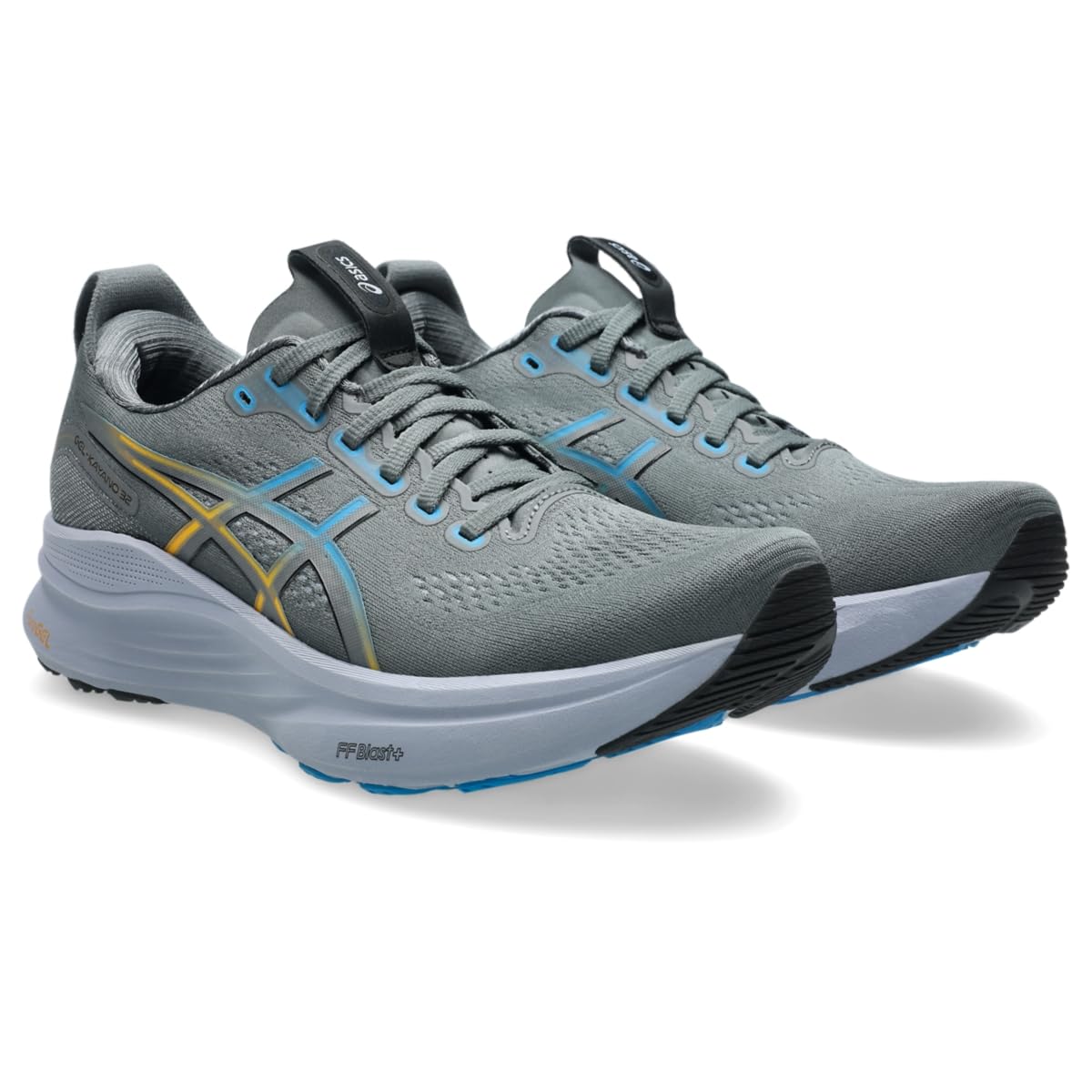 ASICS Men's Gel-Kayano 32 Running Shoes, 12, Steel Grey/Aegean Blue