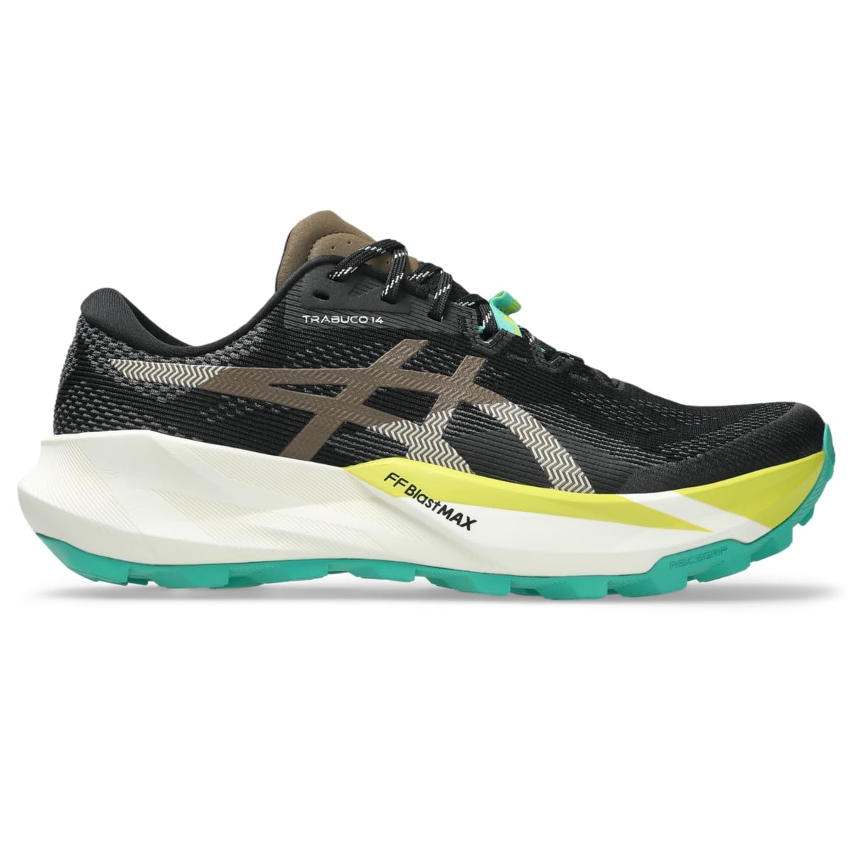 ASICS Men's Trabuco 14 Trail Running Shoes, 9.5, Black/Clay Canyon