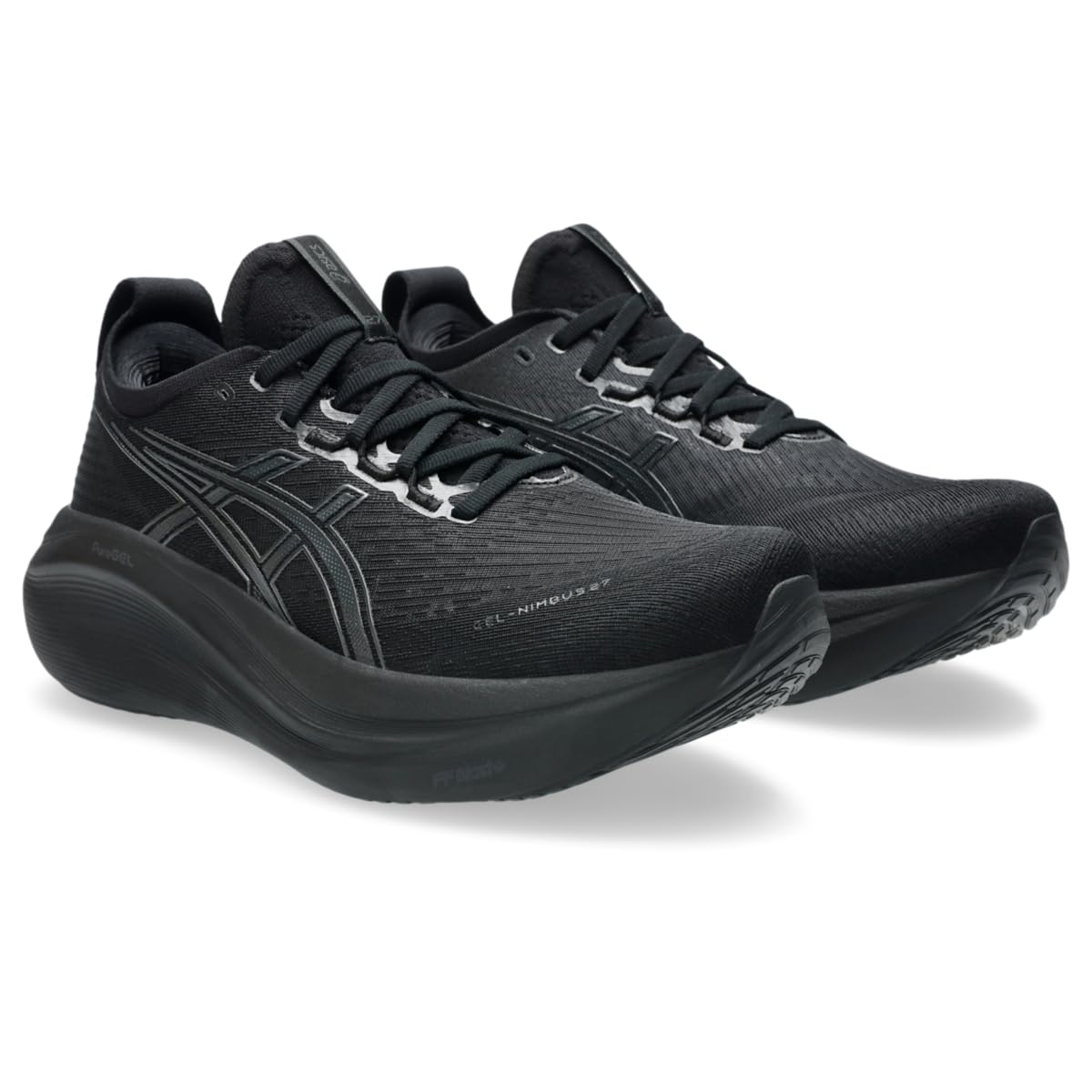 ASICS Men's Gel-Nimbus 27 Running Shoes, 9.5, Black/Graphite Grey