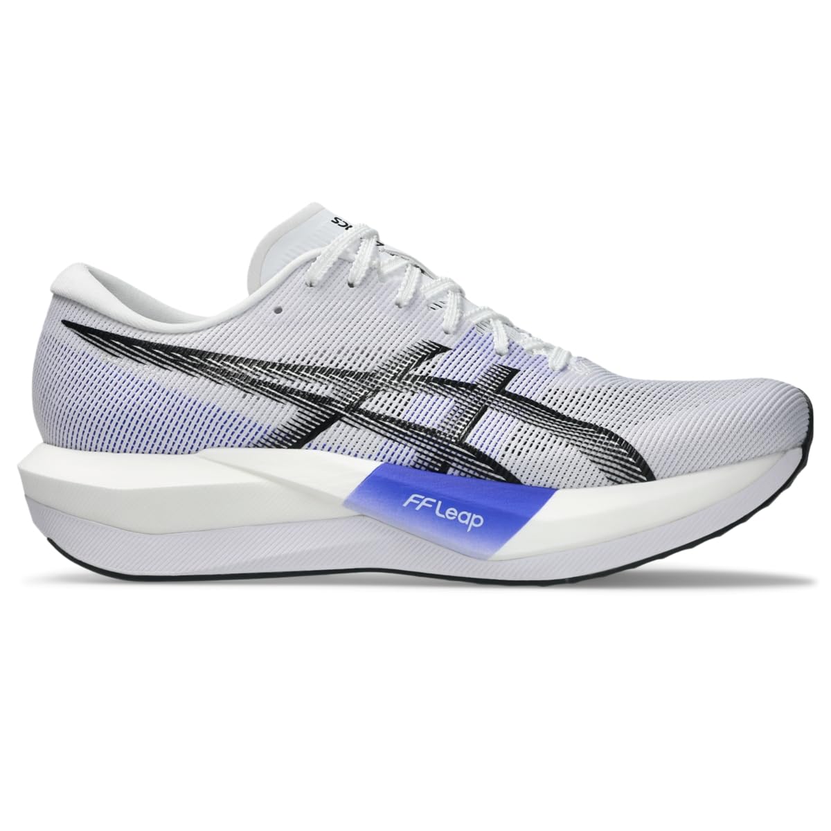 ASICS Unisex Magic Speed 5 Running Shoes, 10.5M / 12W, White/Black