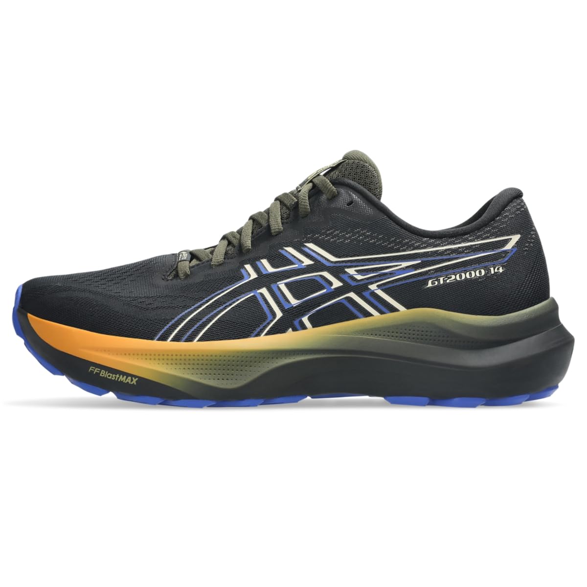 ASICS Men's GT-2000 14 Running Shoes, 9.5, Black/Vanilla