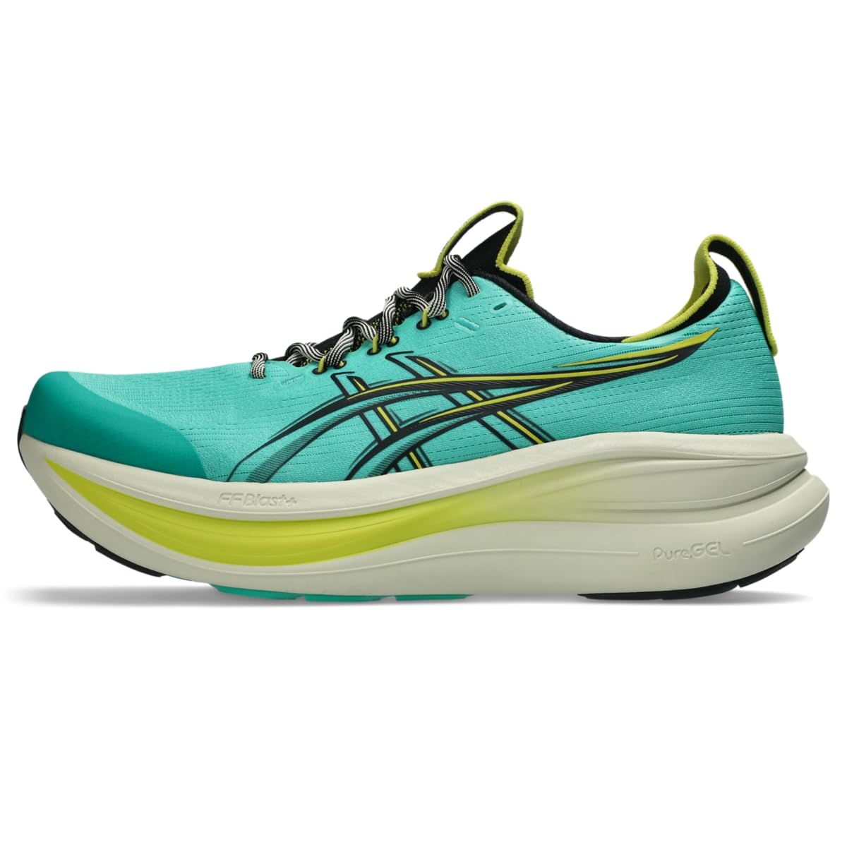 ASICS Men's Gel-Nimbus 28 TR Running Shoes, 10.5, Aurora Green/Black