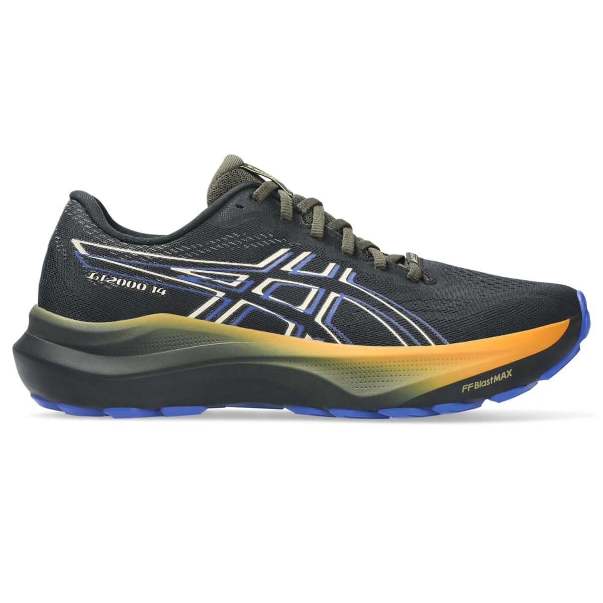 ASICS Men's GT-2000 14 Running Shoes, 9.5, Black/Vanilla