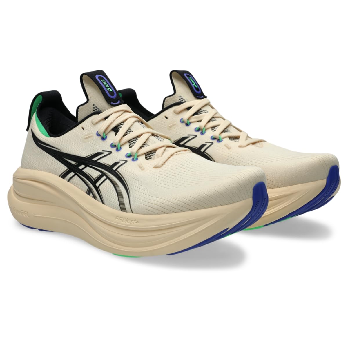 ASICS Men's Gel-Nimbus 28 Running Shoes, 10.5, Seashell/Black