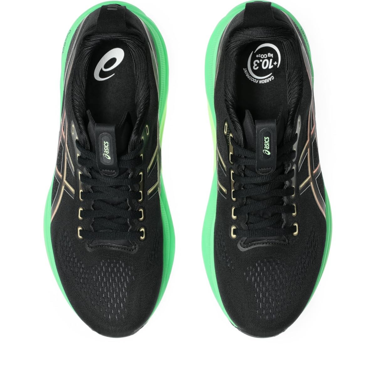 ASICS Men's Gel-Kayano 32 Running Shoes, 12, Black/Vital Green