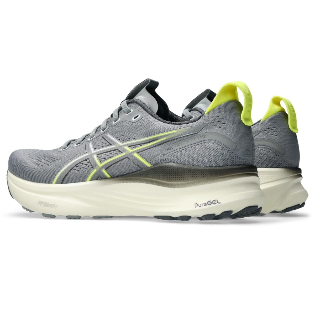 ASICS Men's Gel.Kayano 32 Running Shoes, 12, Gravel/Citron