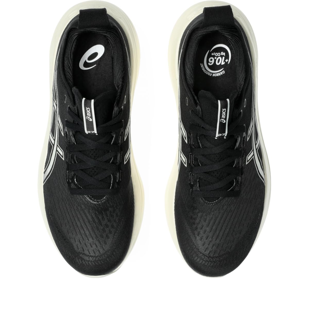 ASICS Men's Gel-Nimbus 27 Running Shoe, 9.5, Black/Lake Grey