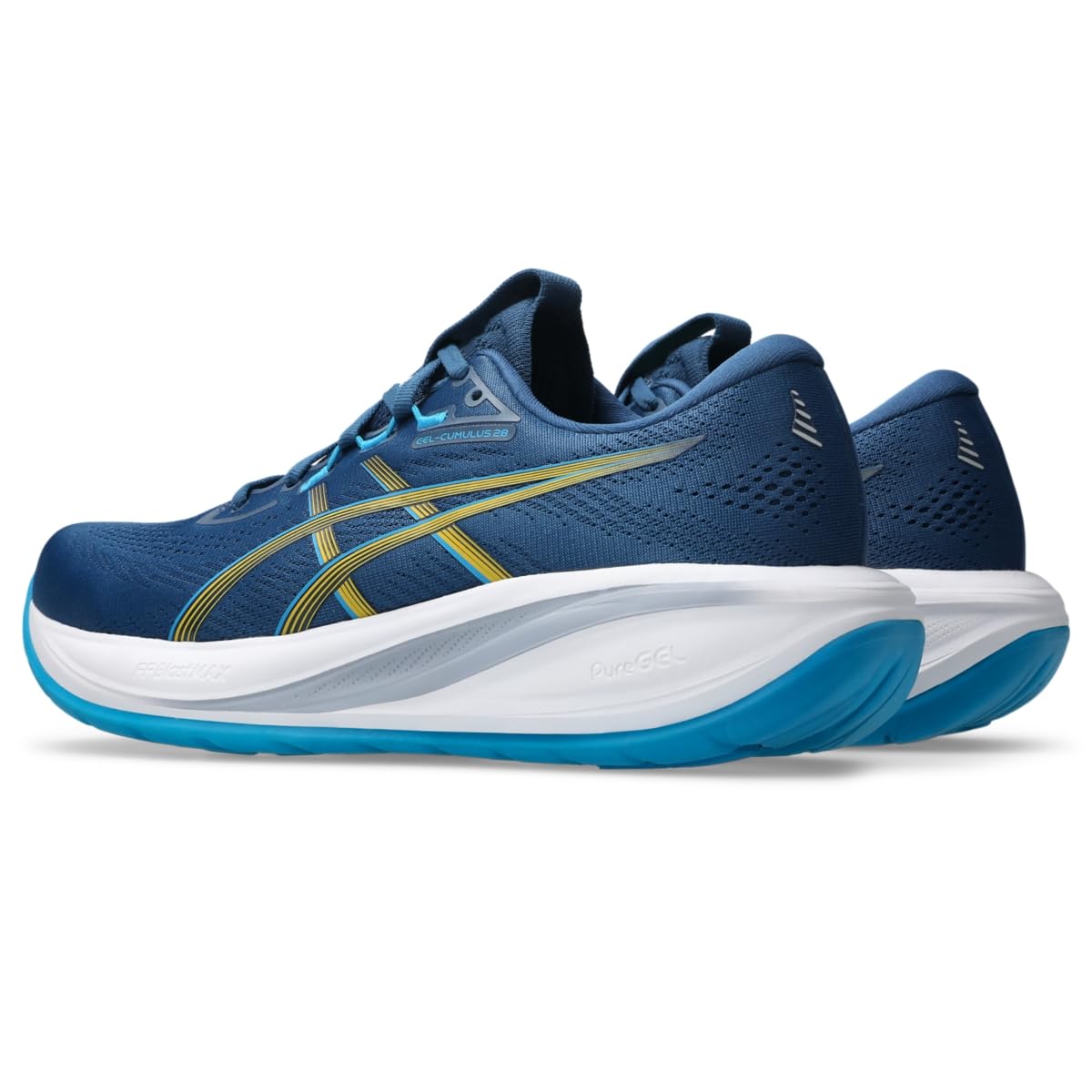ASICS Men's Gel-Cumulus 28 Running Shoes, 10.5, Twilight Blue/YAMABUKI - alternate product view 3