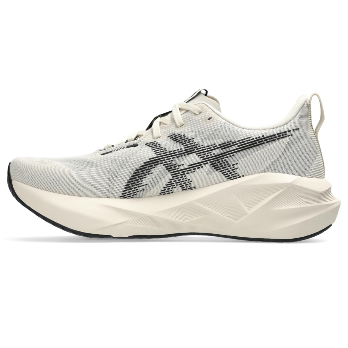 ASICS Men's NOVABLAST 5 Running Shoes, 10.5, Oatmeal/Black - alternate product view 4