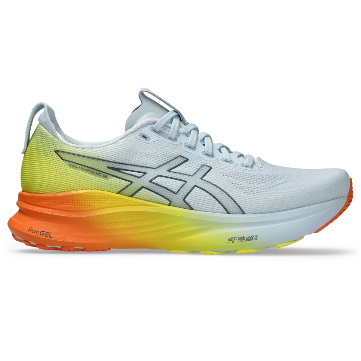 ASICS Men's Gel-Kayano 32 Running Shoes, 12, Sky/Lemon Spark