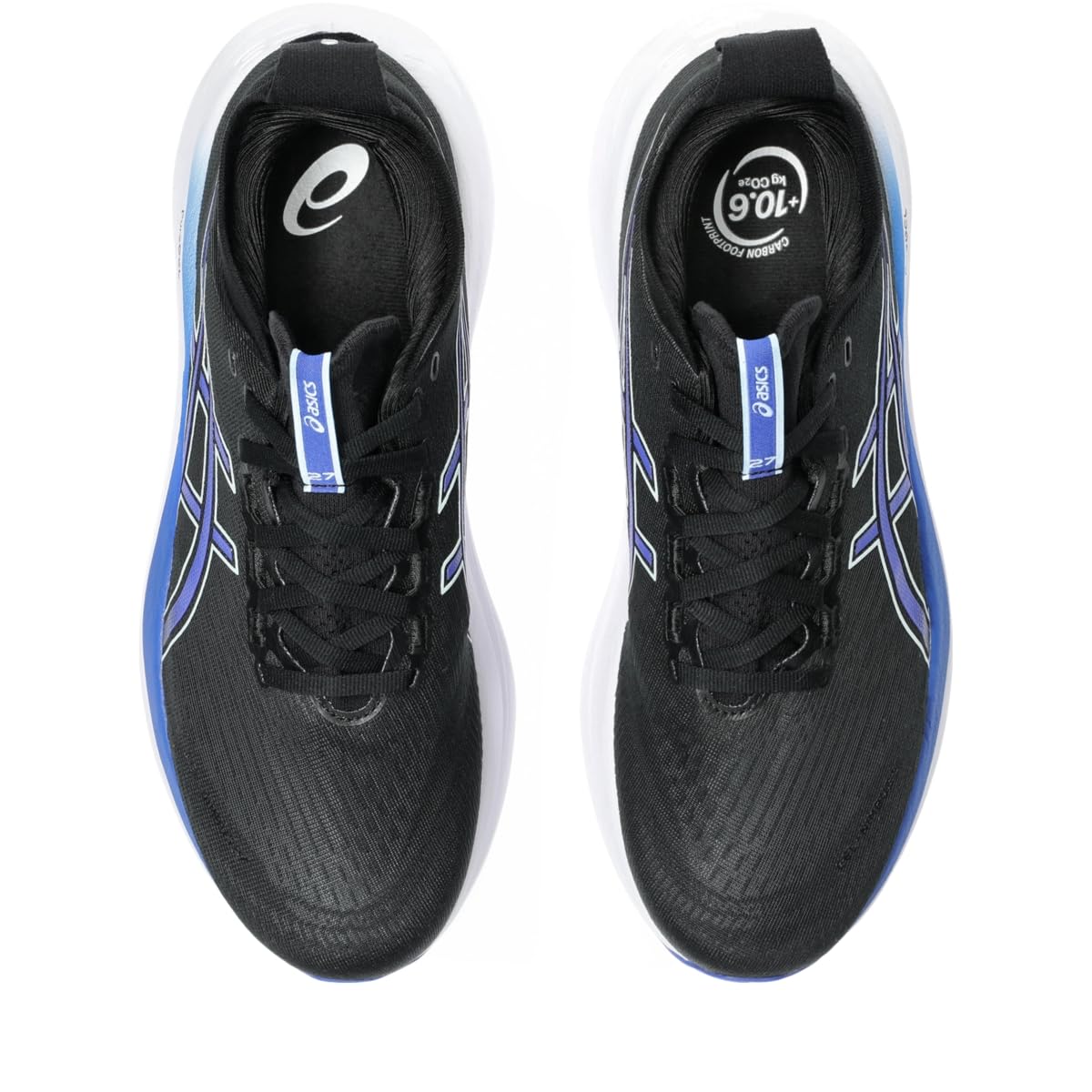 ASICS Men's Gel-Nimbus 27 Running Shoes, 11, Black/Dark Cobalt