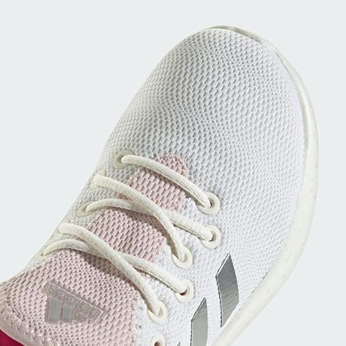 adidas Unisex-Kids Cloudfoam Pure, Off White/Silver Metallic/Putty Mauve, 4