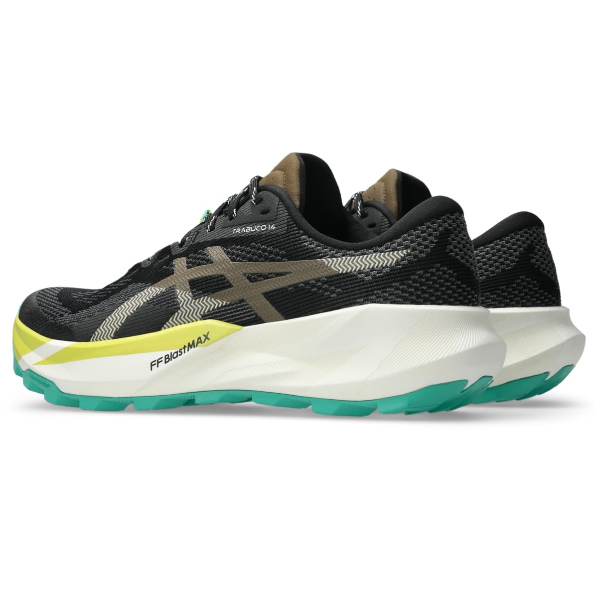 ASICS Men's Trabuco 14 Trail Running Shoes, 9.5, Black/Clay Canyon