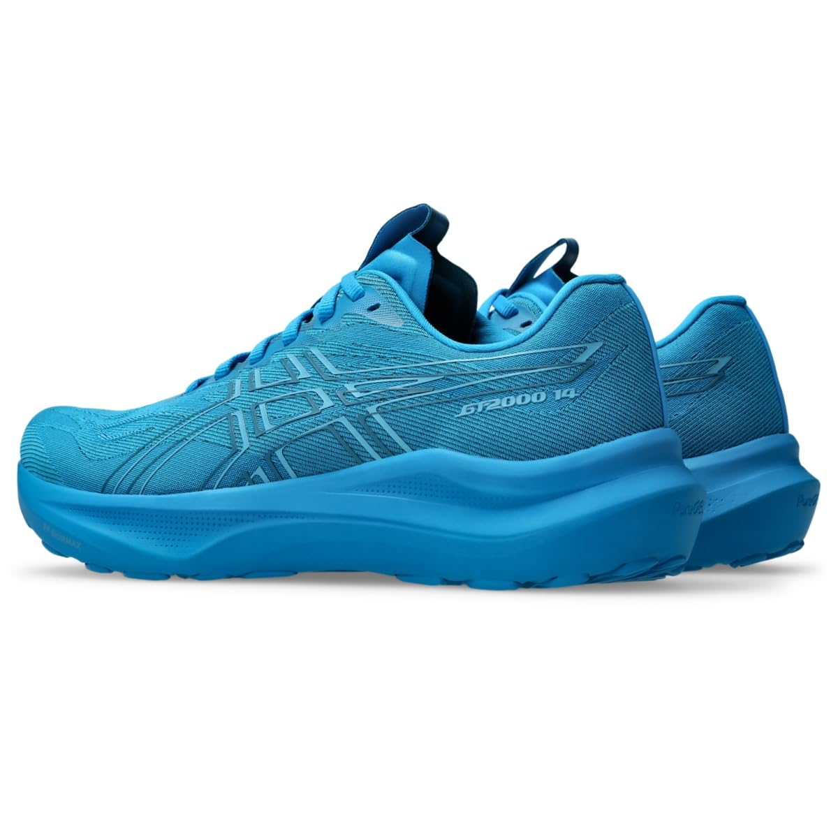 ASICS Men's GT-2000 14 Running Shoes, 9.5, Aegean Blue/SABA Blue