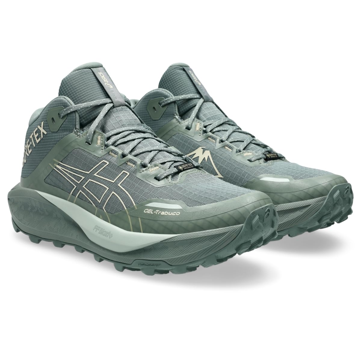 ASICS Men's Gel-Trabuco MT GTX Trail Running Shoes, 12, Monument Blue/Vanilla