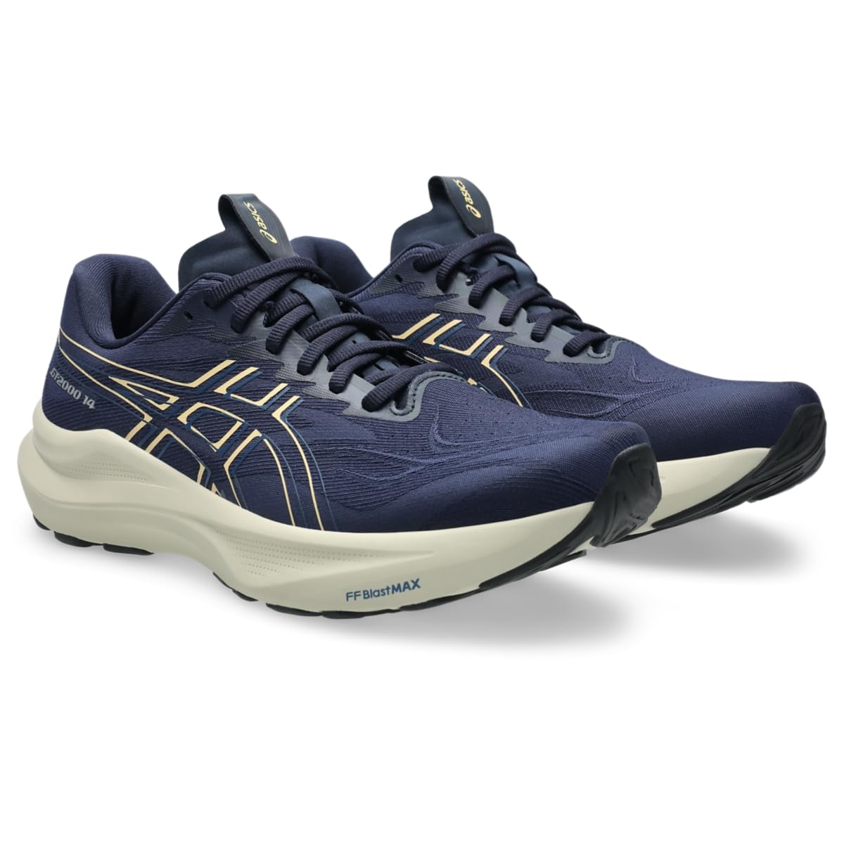 ASICS Men's GT-2000 14 Running Shoes, 10, Midnight/Light Orange - alternate product view 2