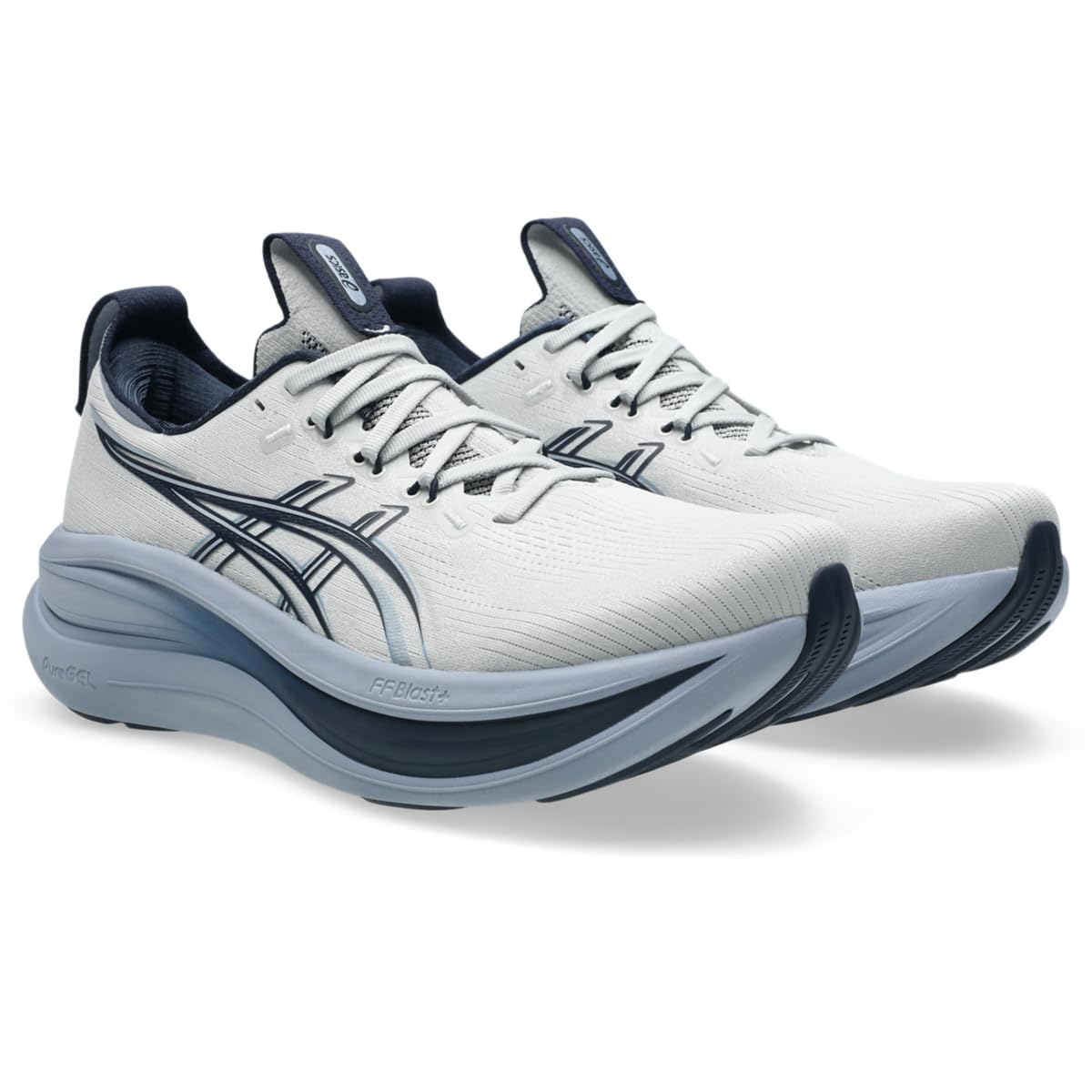 ASICS Men's Gel-Nimbus 28 Running Shoes, 10.5, Concrete/Midnight - alternate product view 2