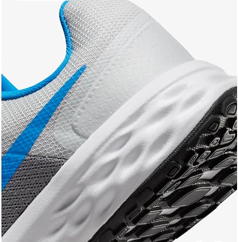 Nike Revolution 6 Kids Running Shoes, Cool Grey/Pure Platinum/Blue, 5.5 Big Kid