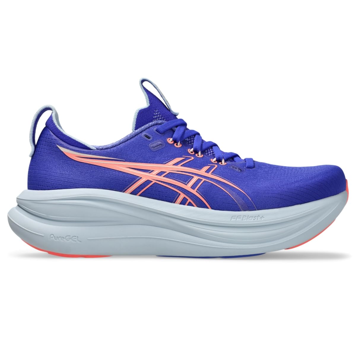 ASICS Women's Gel-Nimbus 28 Running Shoes, 5.5, Cobalt Burst/Sun Coral