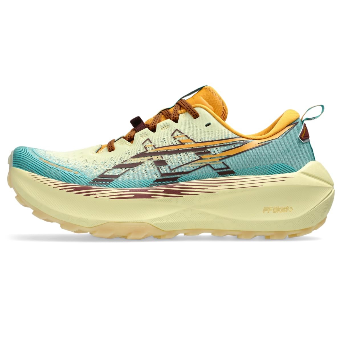 ASICS Men's Trabuco MAX 4 Trail Running Shoes, 10, Wheat Yellow/Dark RED Planet