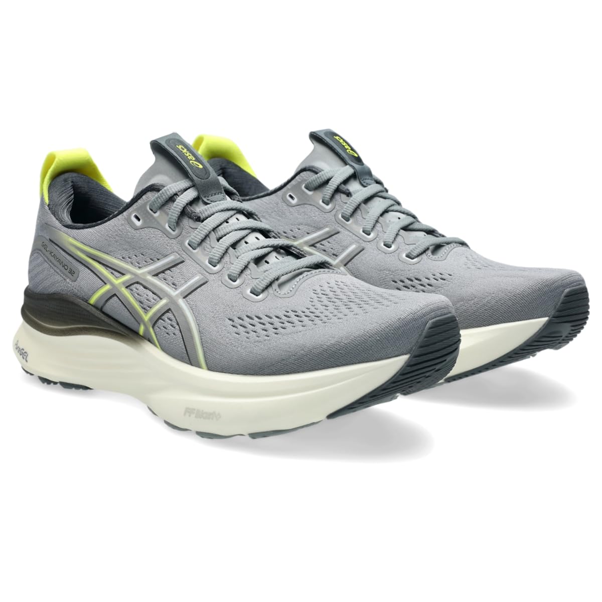 ASICS Men's Gel.Kayano 32 Running Shoes, 11.5, Gravel/Citron