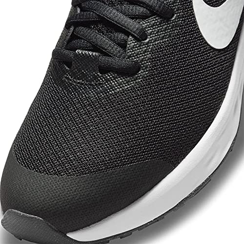 Nike Kid's Revolution 6 NN Grade School Unisex Running Shoes, Black/White-Dk Smoke Grey, 6.5 M US