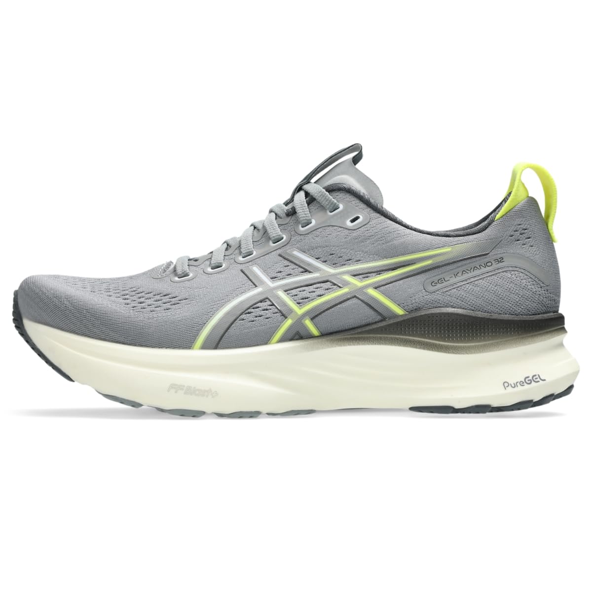 ASICS Men's Gel.Kayano 32 Running Shoes, 11.5, Gravel/Citron