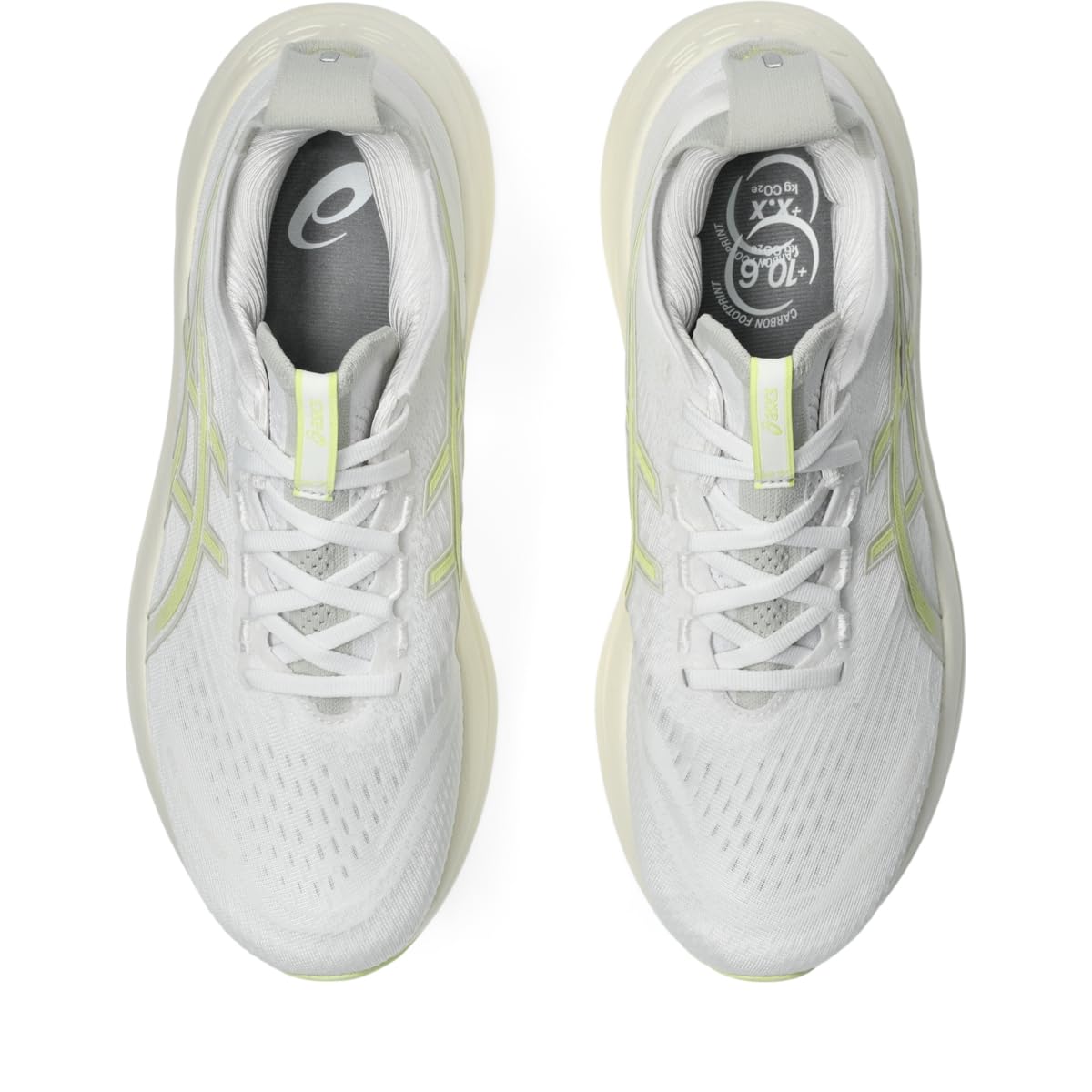 ASICS Men's Gel-Nimbus 27 Running Shoes, 9.5, White/Huddle Yellow