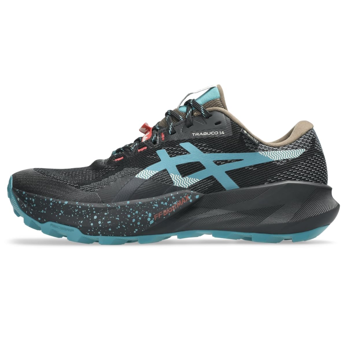 ASICS Men's Trabuco 14 GTX Trail Running Shoes, 14, Black/Misty Pine - product image