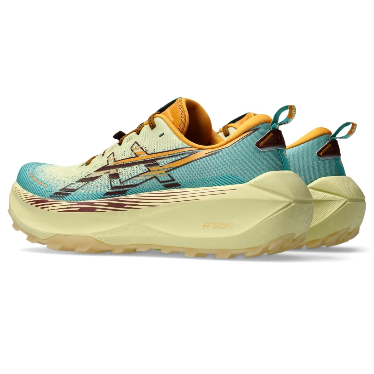 ASICS Men's Trabuco MAX 4 Trail Running Shoes, 10, Wheat Yellow/Dark RED Planet