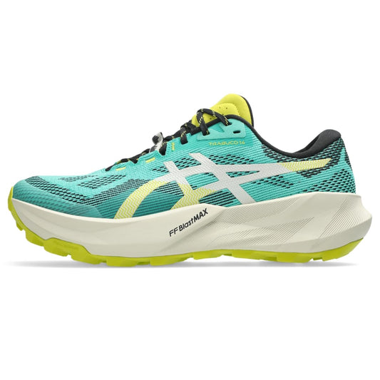 ASICS Men's Trabuco 14 Trail Running Shoes, 9.5, Aurora Green/Light DUST