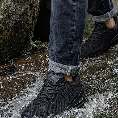 LARNMERN Men Chef Shoes Non Slip Work Waterproof Slip-on,Black,10.5