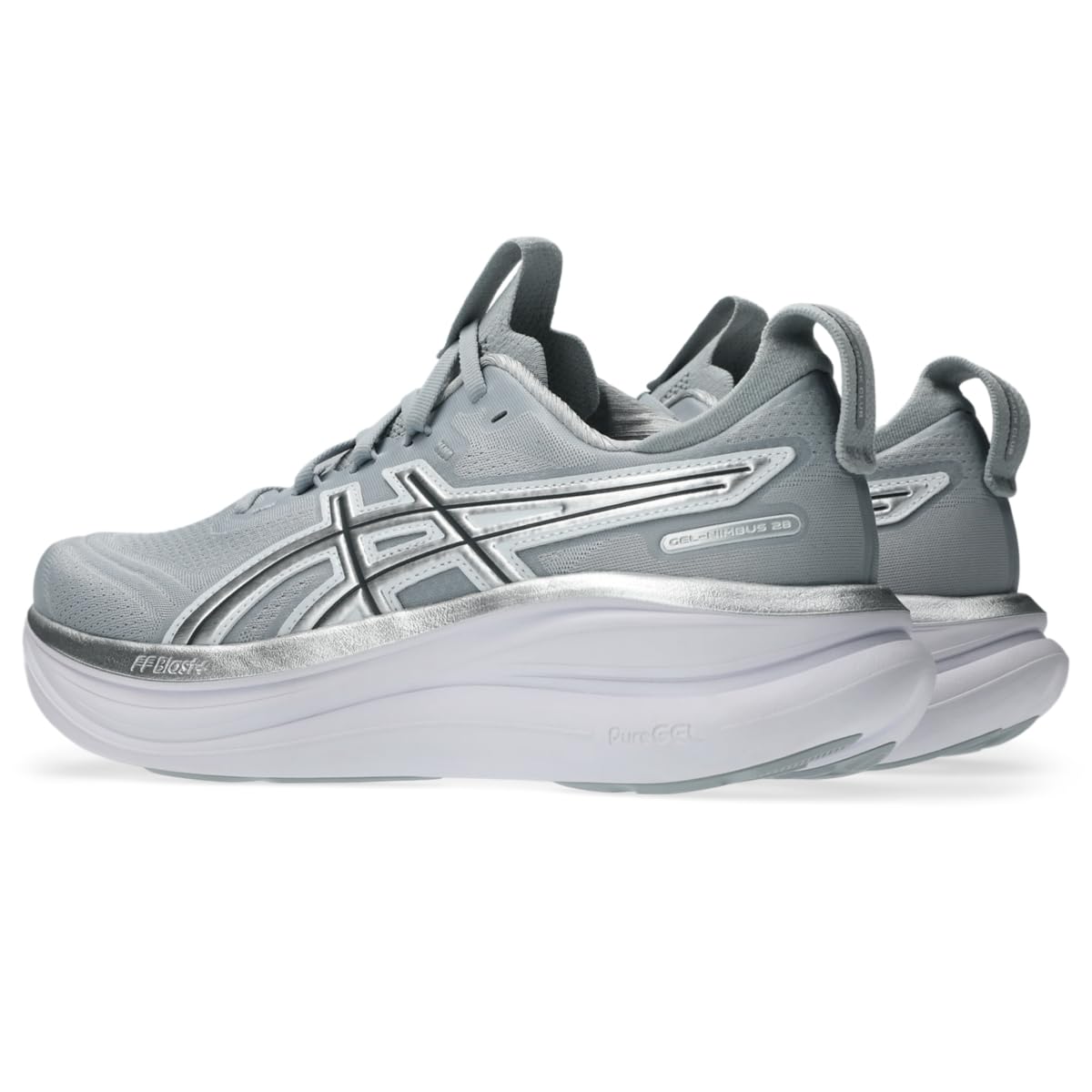ASICS, Women's, Gel-Nimbus 28 ATC, Piedmont Grey/Pure Silver, 9.5, Medium