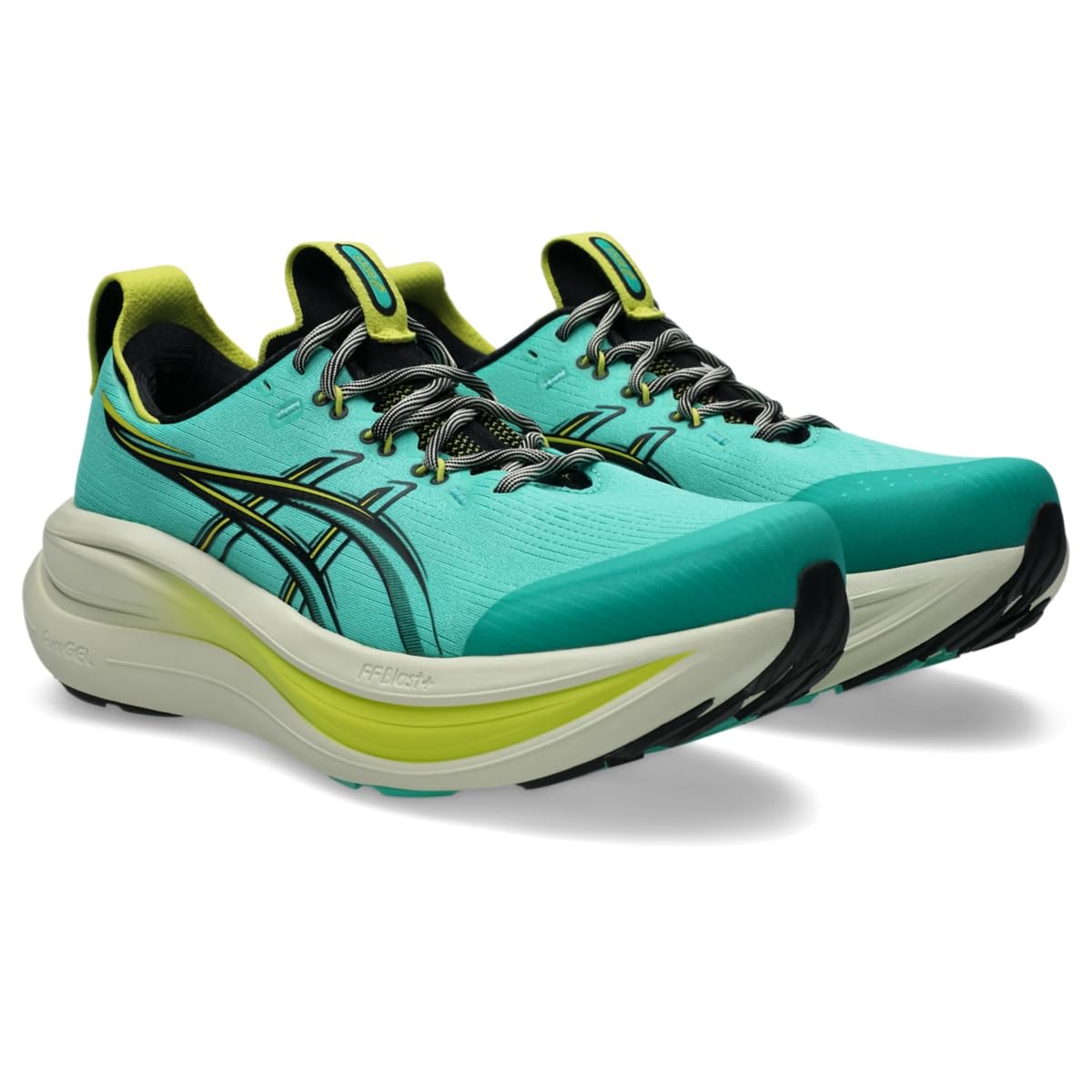 ASICS Men's Gel-Nimbus 28 TR Running Shoes, 10.5, Aurora Green/Black